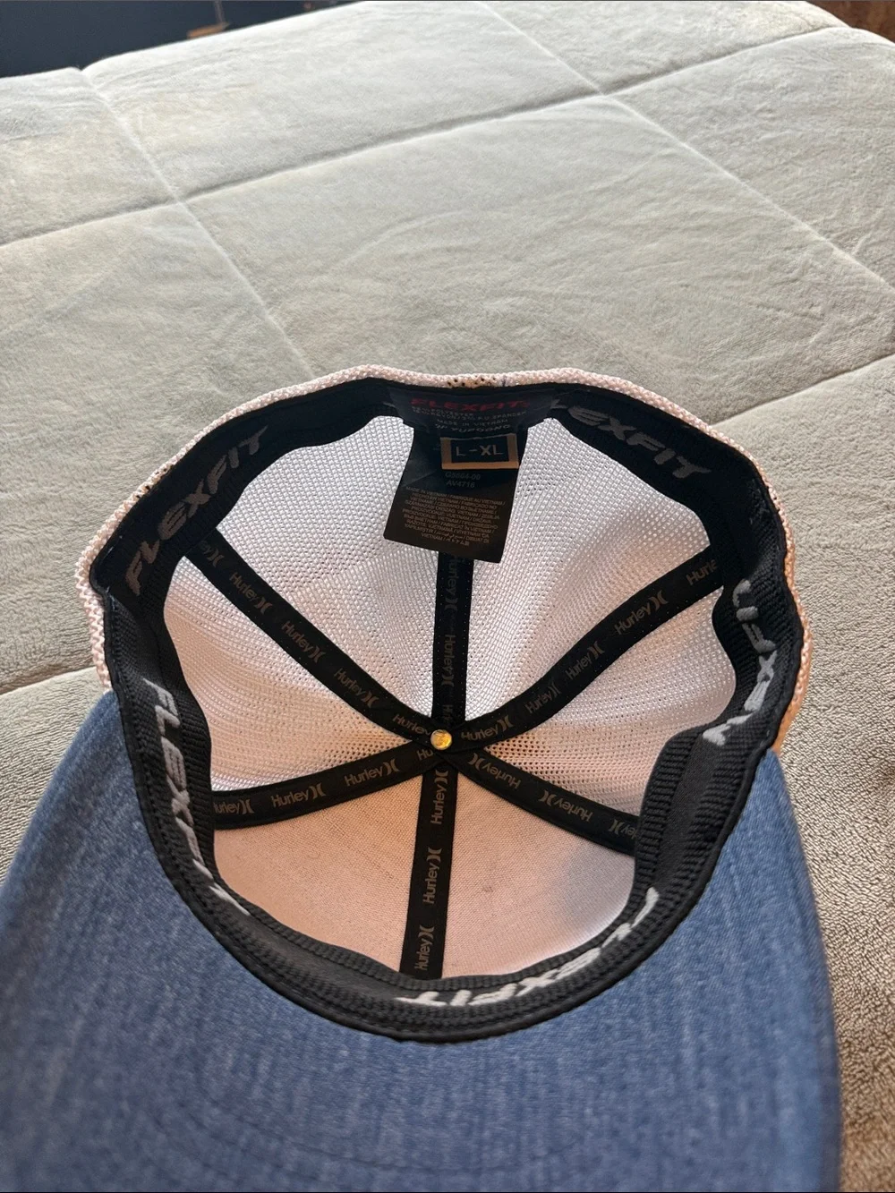 Hurley Blue Front with White Mesh Trucker Hat